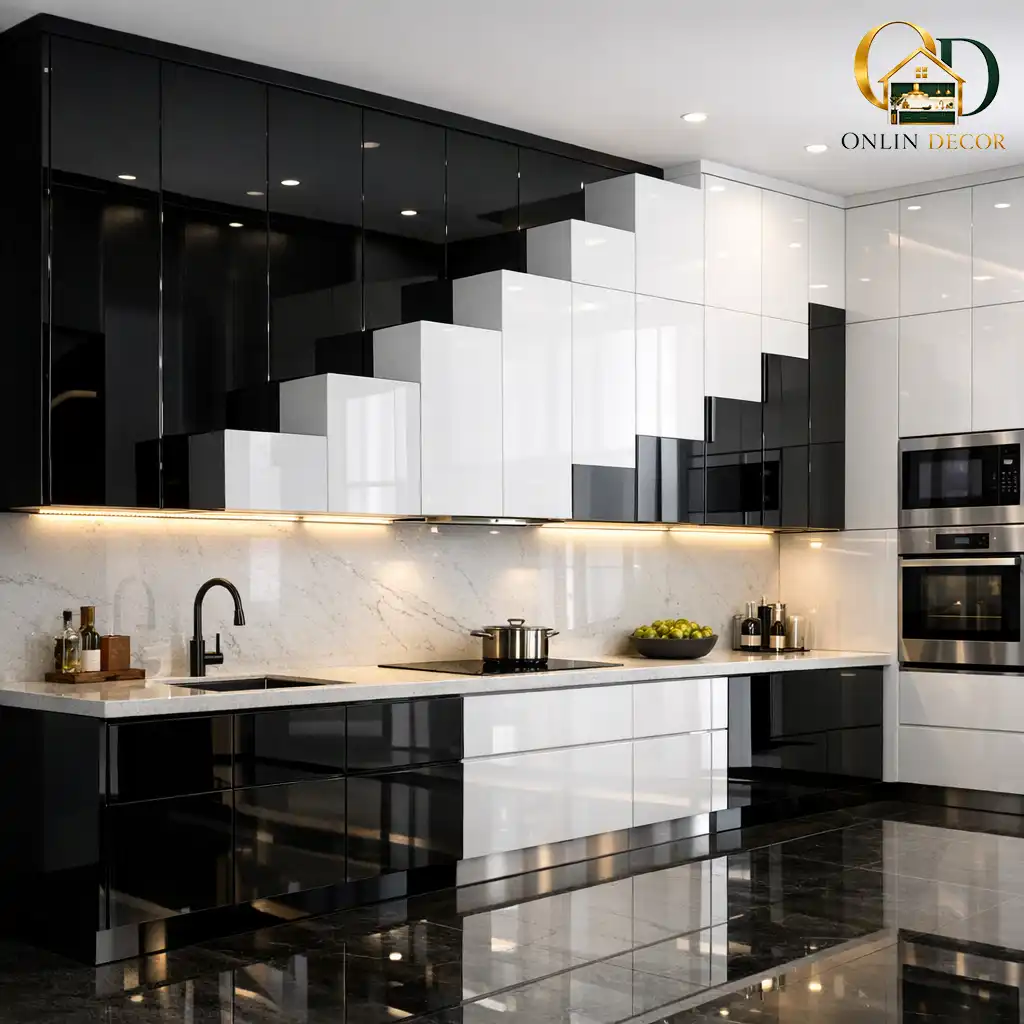 جدیدترین مدل کابینت هایگلاس پلهای سال ۲۰۲۶ | آنلاین دکور